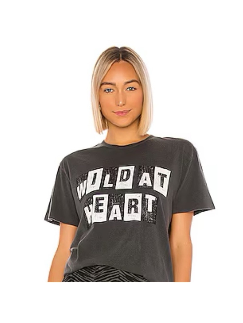 Anine Bing Wild at Heart grey gray Tshirt Size Large